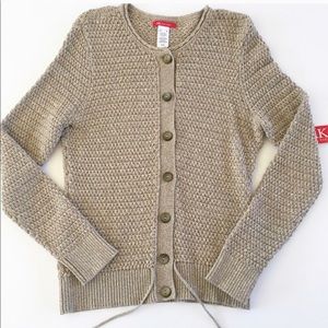 Light Brown Knit Button Sweater/Cardigan